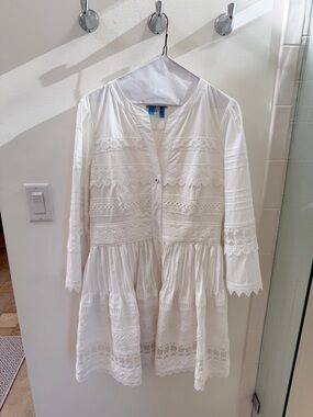 Cara Cara White Cotton Dress L